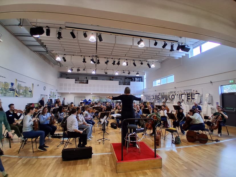 Young musicians rehearse Side by Side with musicians from BBC Syymphony Orchestra